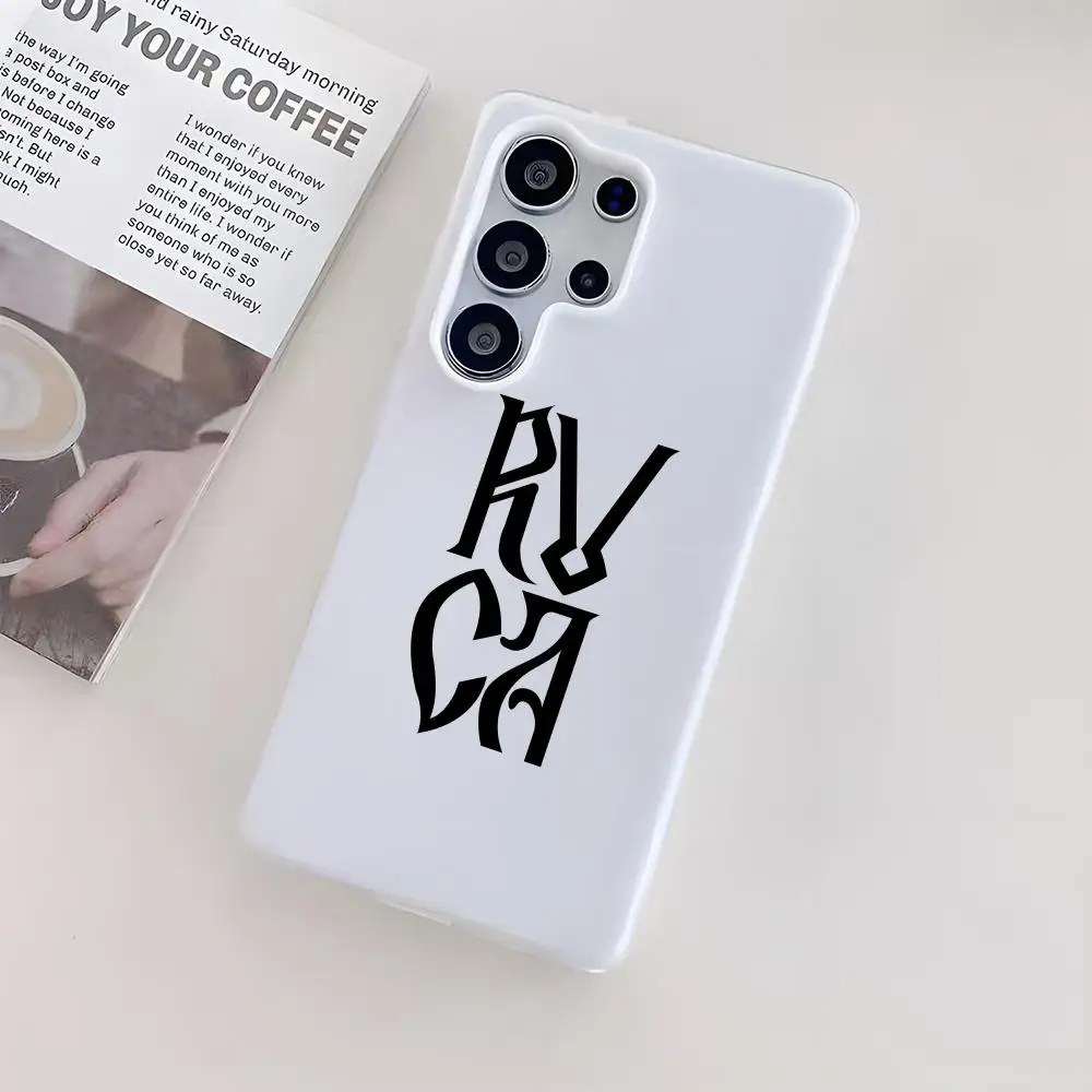 Luxury R-RVCA-S Phone Case For Samsung Galaxy S25 S24 S23 Ultra Jelly Clear Case Soft TPU 2-in-1 Shockproof Cover