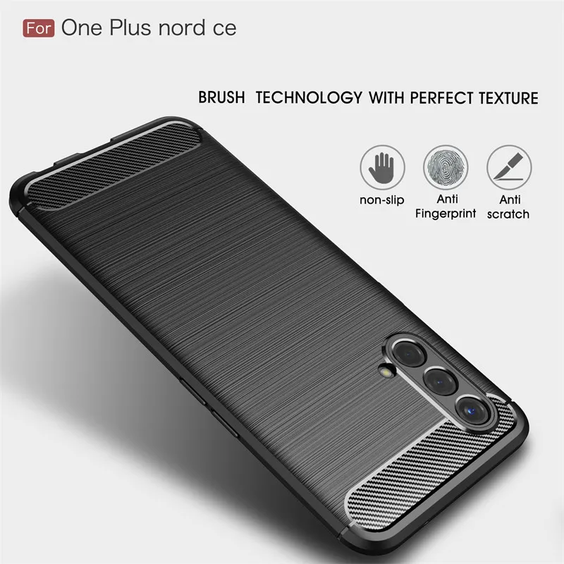 Oneplus Nord CE EB2101 EB2103 Case Carbon Fiber Soft Silicone TPU Cover Shockproof Case For Oneplus Nord CE NordCE EB2101 EB2103