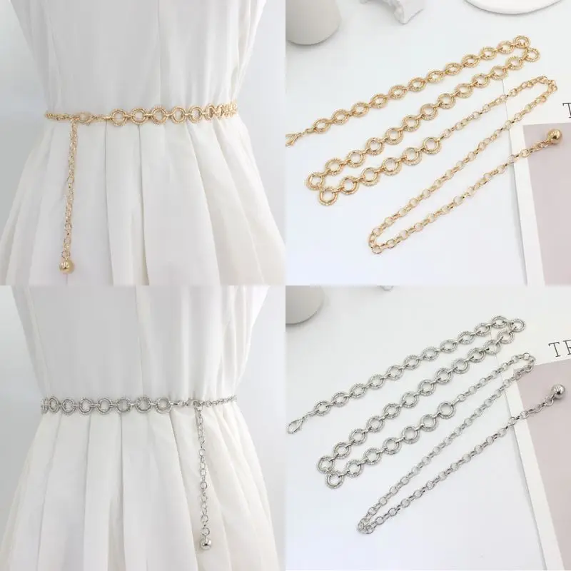 

Retro Style Women's Metal Waist Chain Accessories Decorative Spring Summer New Boho Waist Belt For Women Dress Waistband