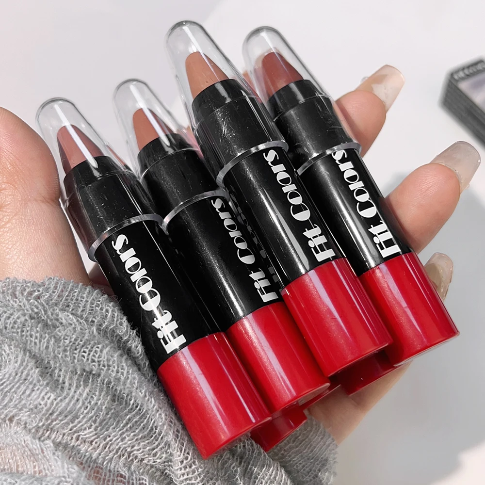 Lápiz de maquillaje hidratante, delineador de labios resistente al agua, marrón, rojo, contorno de labios, forma de lápiz labial mate, delineador de labios duradero, cosméticos