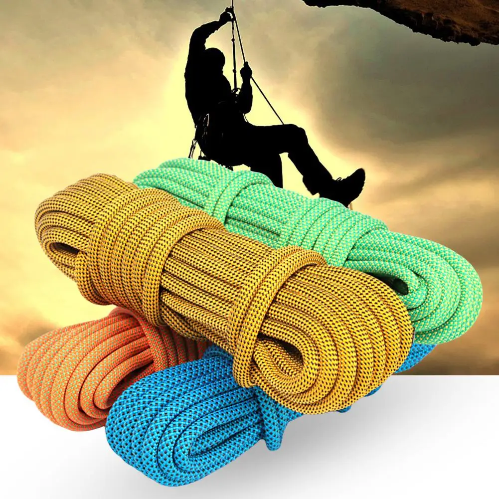 9mm Rock Climbing Rope Wear-resistant High Tensile Wilderness Survival Training Rappelling Rope Climbing Gear Safety Rope