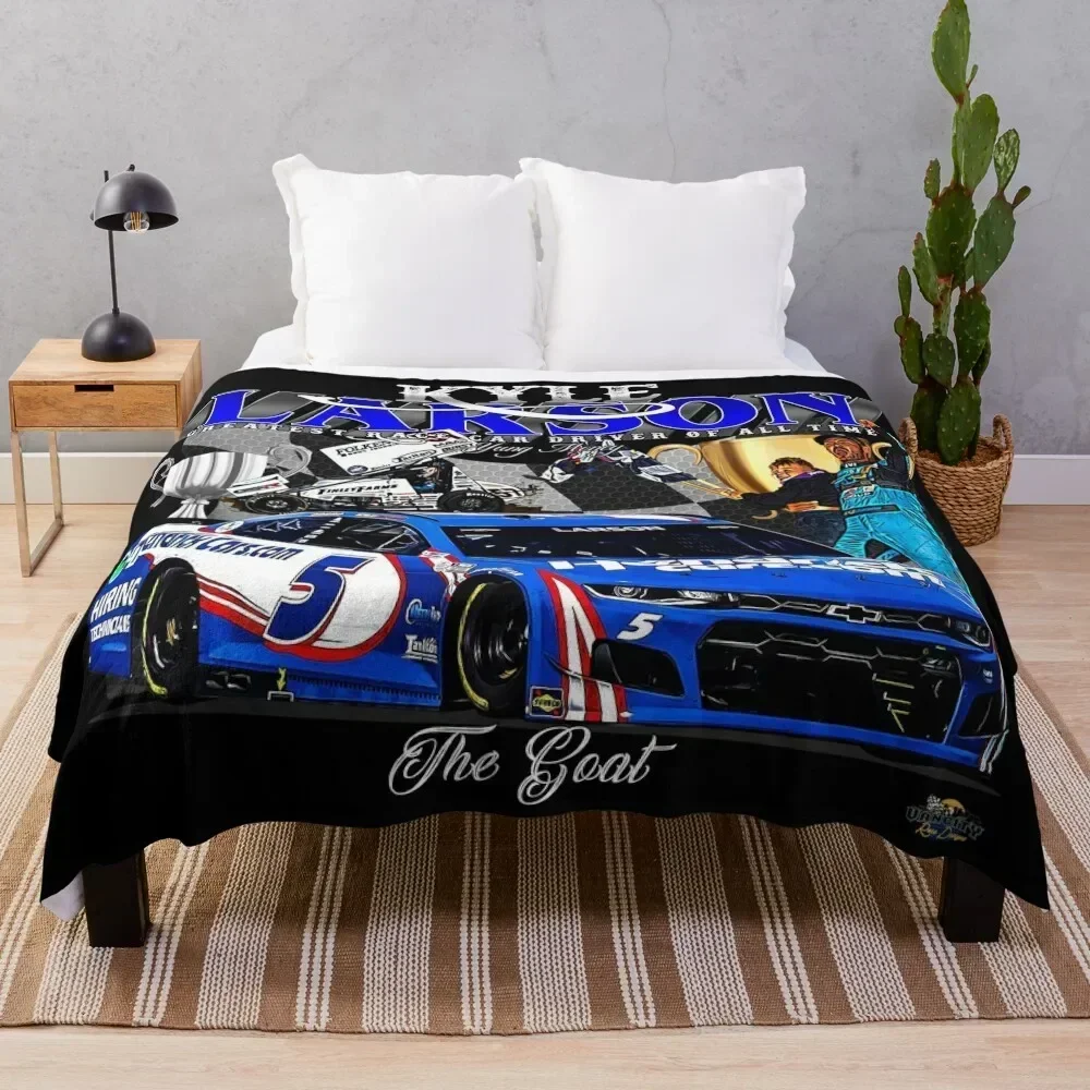 

Kyle Larson The Greatest Race Car Driver of All Time Throw Blanket Decorative Soft Throw Blanket for Couch Sofa
