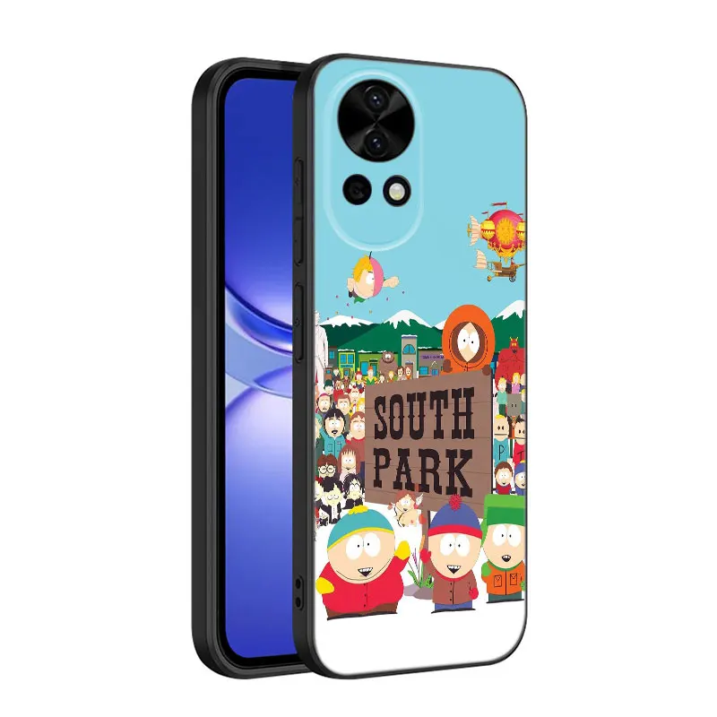 Cartoon S-South P-Park Black Phone Case For Huawei Nova 5 7 10 Pro 6 9 SE Y70 Plus 4 5i 7i 8i Honor Y5P Y6P Y6S Y7A Y7P Y8P image 6
