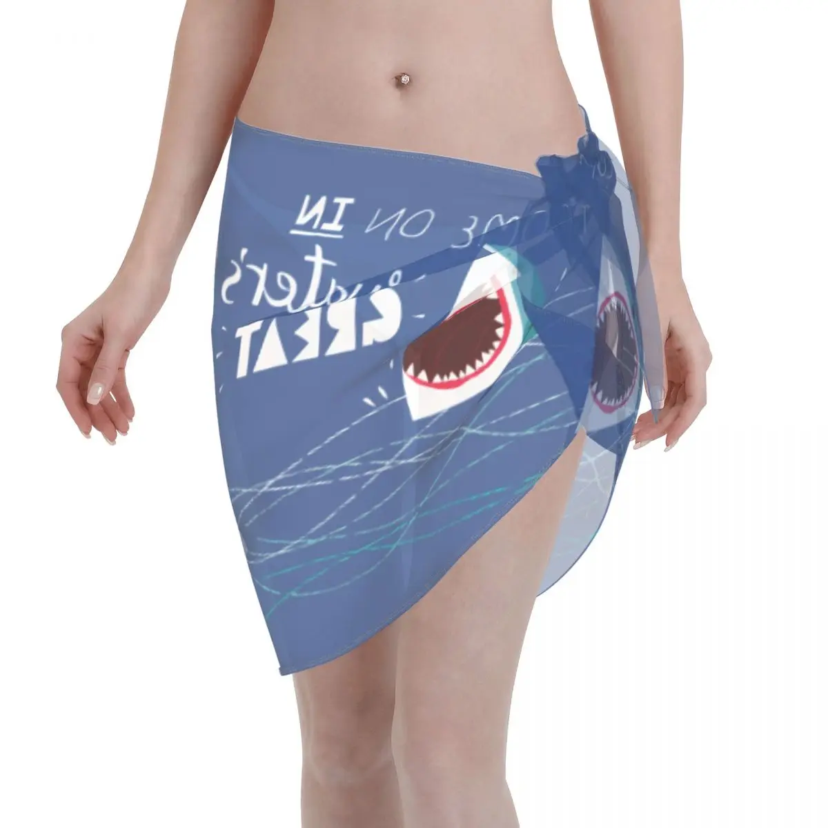 

Пользовательский купальник Shark Great Advice, накидки с принтом, короткие саронги, накидки для купальника, накидка на бикини, прозрачный саронг, накидки, пляжная накидка