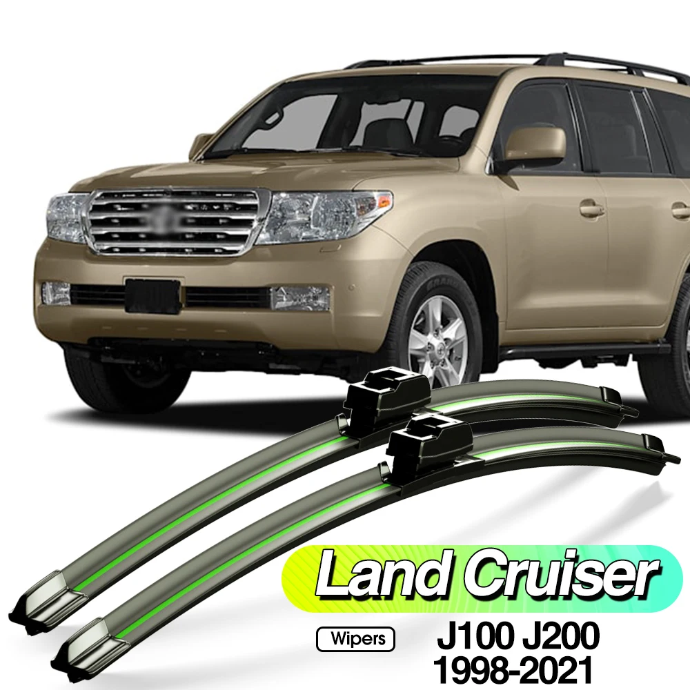 

For Toyota Land Cruiser J100 100 J200 200 1998-2021 2pcs Front Windshield Wiper Blades Windscreen Accessories 2007 20018 2020