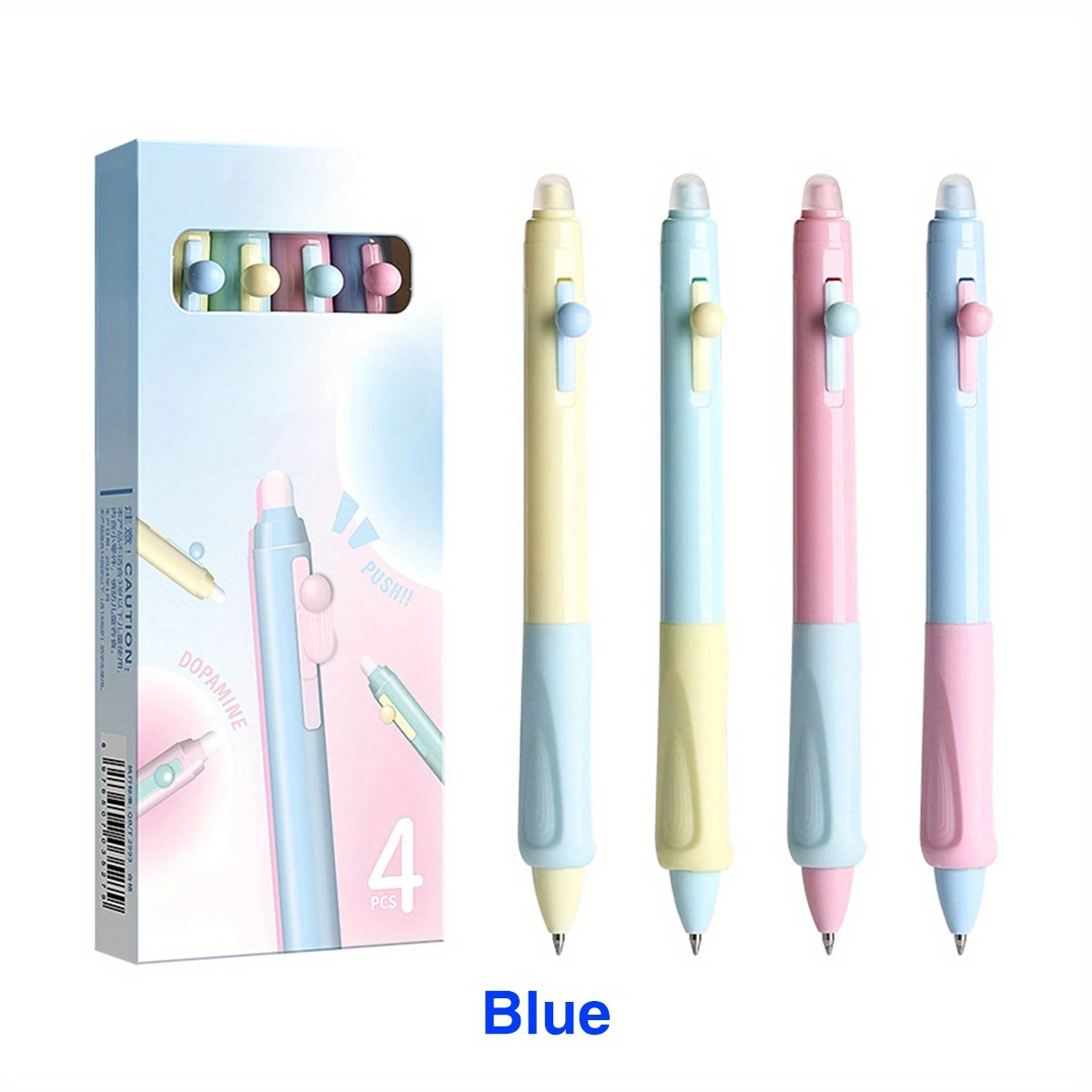 4pcs Erasable Gel Pen Set 0.5mm Fine Tip Retractable Smooth Writing Macaron Dopamine Packaging Comfortable Grip Rewritable for