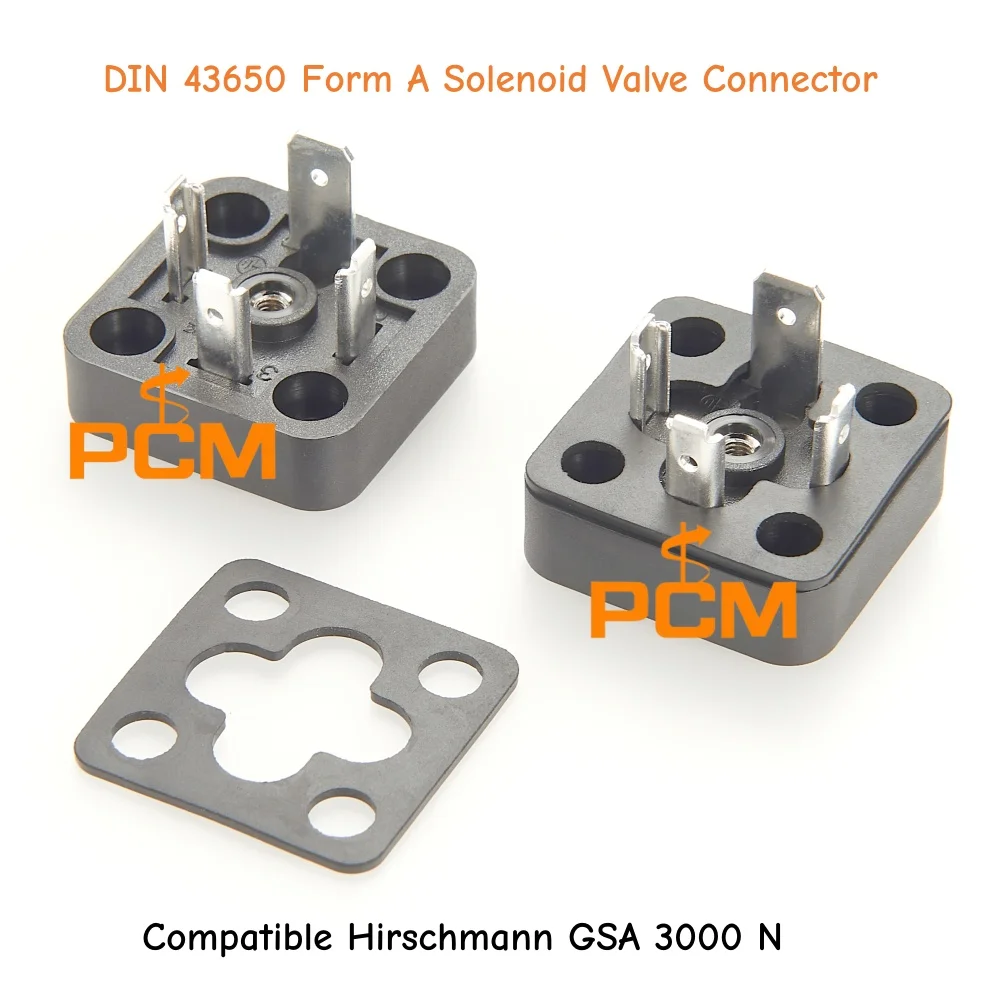 DIN 43650 Form A Solenoid Valve Connector Compatible Hirschmann GSA 3000 N Industrial Valve Plug for Pneumatic Hydraulic