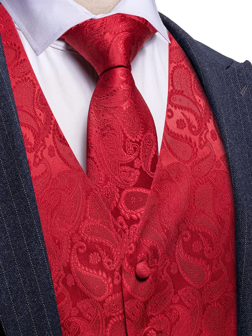 Leuchtend rotes Paisley-Access – Mens Grooming Kit For Wedding Bewertung und Preis