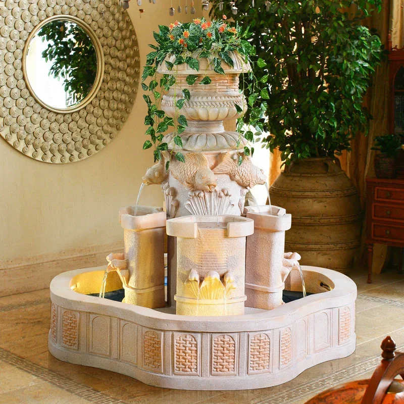 

Floor Water Fountain Circulating Waterscape Fish Pond Decoration Balcony Courtyard Indoor Shop Landscape Furnishing Articles