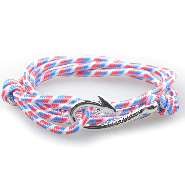 Handmade simple nostalgic retro navy-style boat anchor fishing hooks are popular. Couple bracelets are simple and versatile. Men