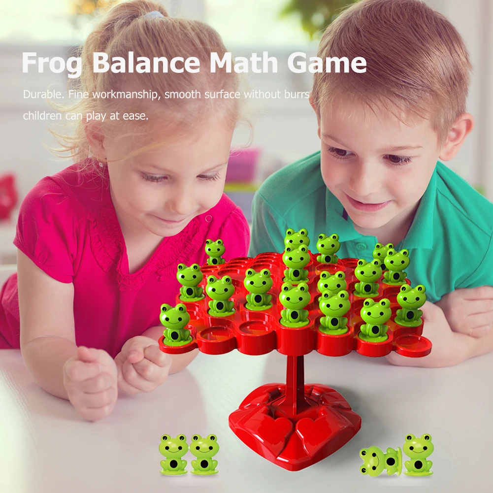 Montessori sapo equilíbrio árvore diversão educacional plástico crianças aprendizagem brinquedos pai-filho interativo jogo de matemática brinquedos kits de dois jogadores