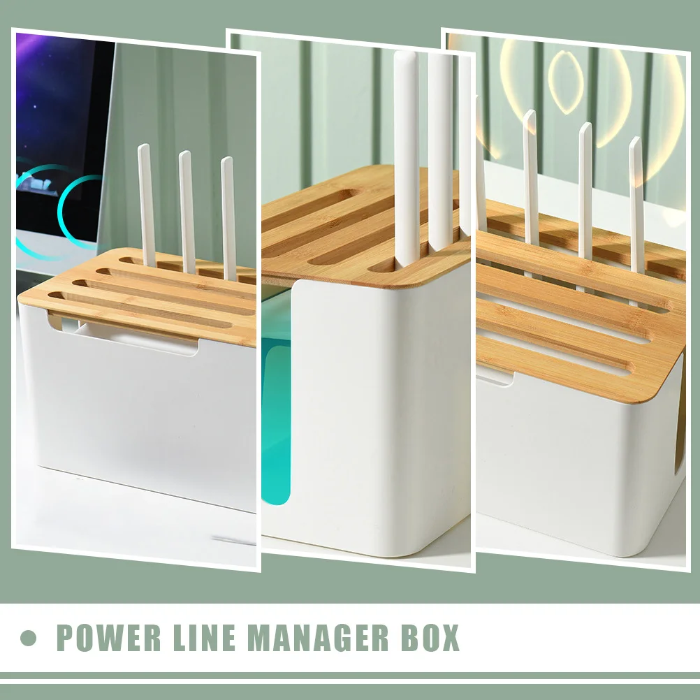 

Sturdy Router Storage Box Durable Organizer Case Home Supplies Cable Management Container For Kitchen Bathroom Living Room