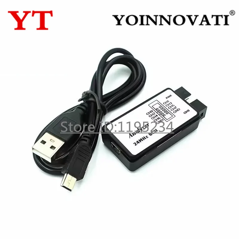 USB Logic Analyzer 24MHz 8 Channel 24M/seconds Logic Analyzer Debugger For ARM FPGA Logic Analyzer Logic 24M 8CH