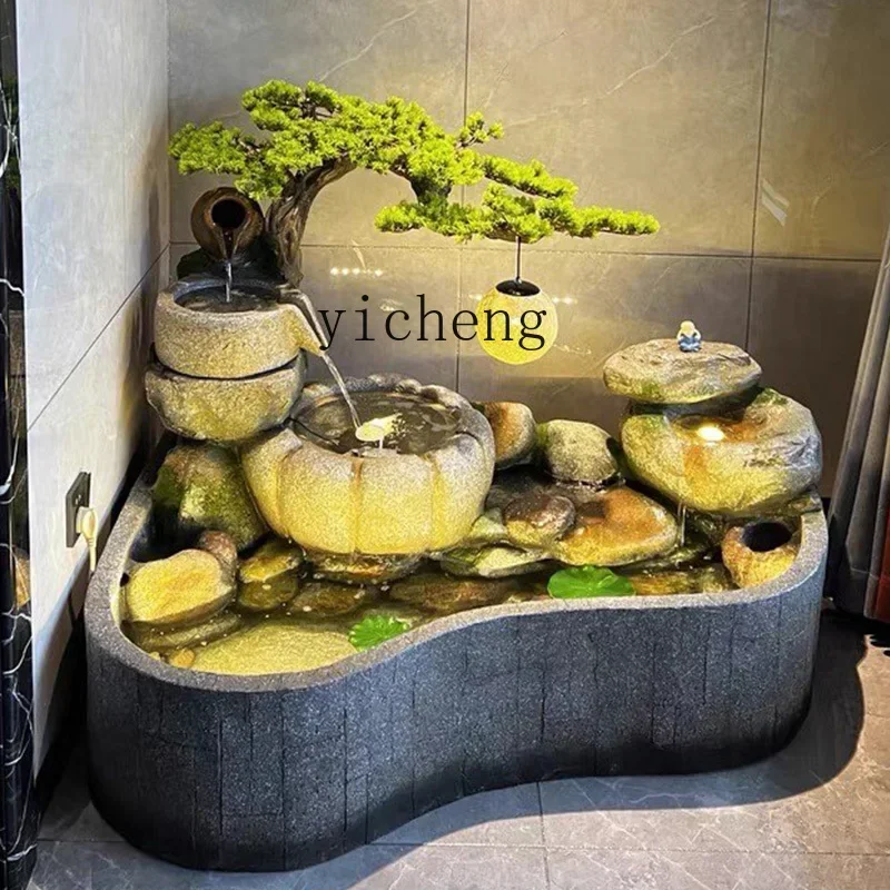 TQH-i7.7  indoor staircase water ornament entrance balcony fish pond landscaping decorative waterscape pool