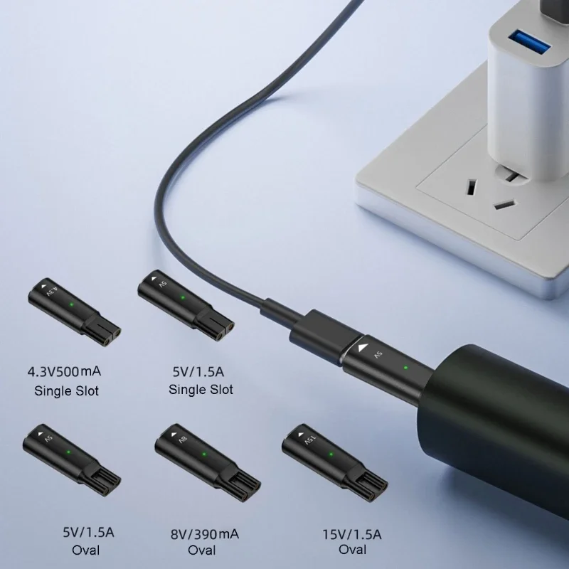 Charging Adapters for Philips Shaver Type C Charging Connectors USB C to 2 Pin Charging Powers Cord Convetor