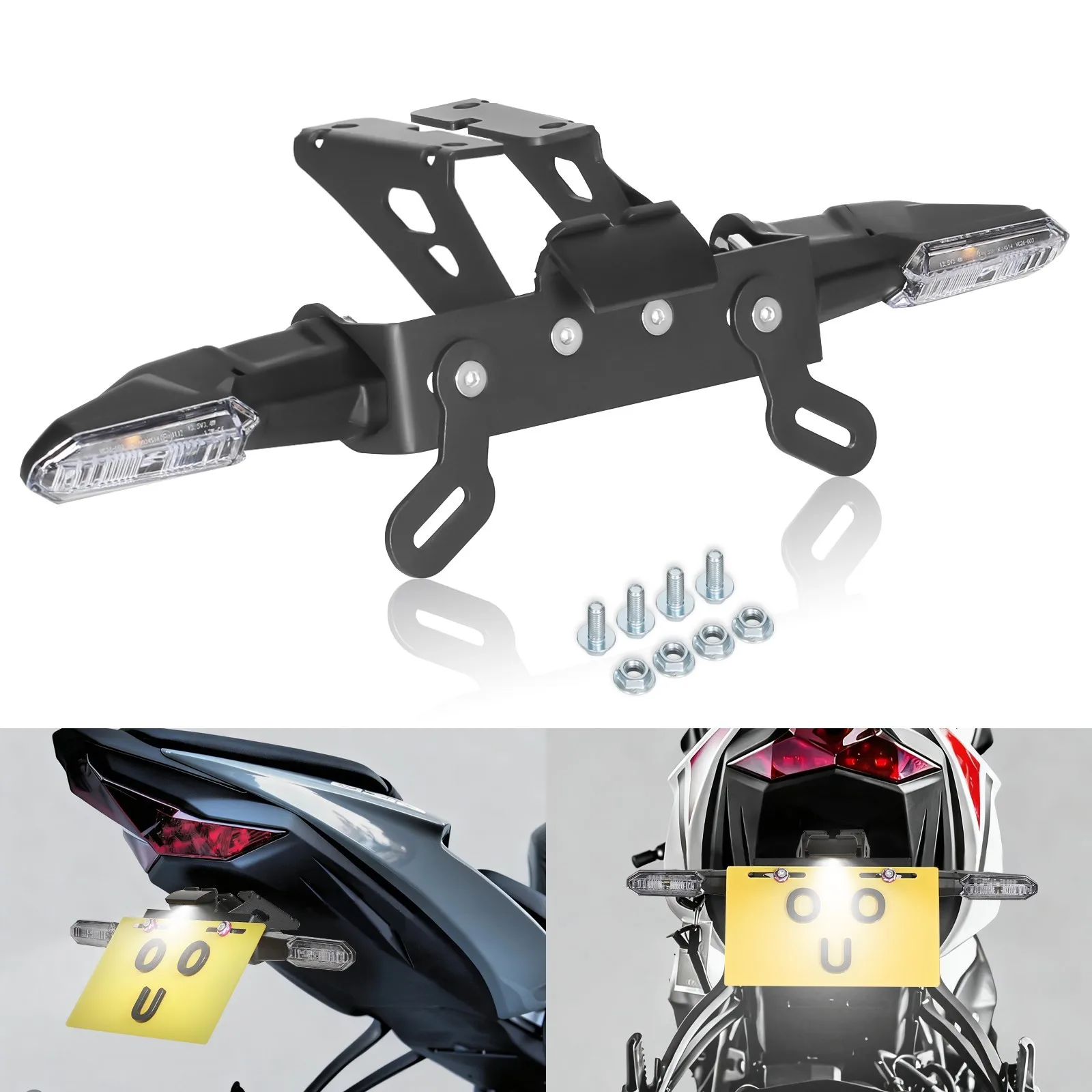 

ZX6R Fender Eliminator LED Turn Signal For 2019-2024 Kawasaki ZX-6R Tail Tidy ZX6R Fender Eliminator LED Turn Signal