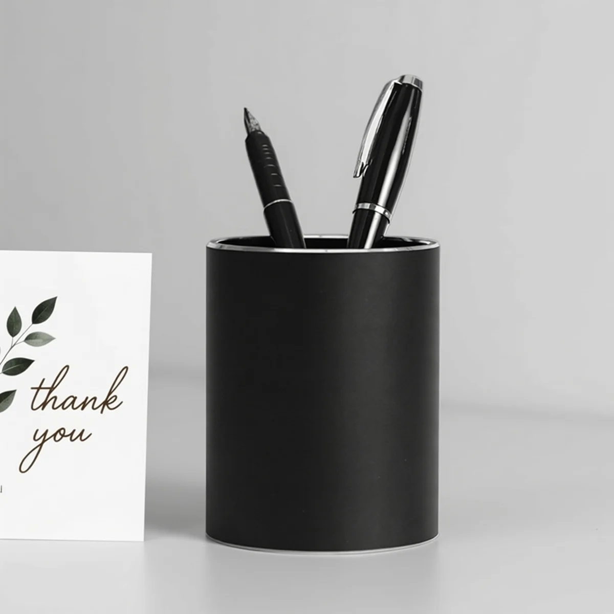 Creative Aluminum Alloy Pen Holder Home Office Learning Supplies Stationery Metal Desktop Storage Box with Customized LOGO Engra