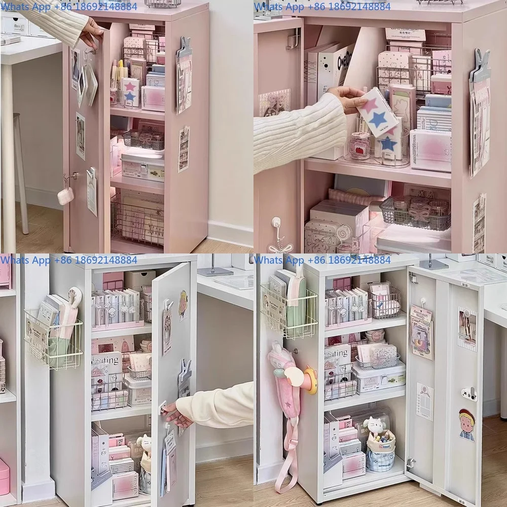 

Candy Storage Cabinet Multilayer Large Capacity Simple Single Door Organizer for Room Tidy