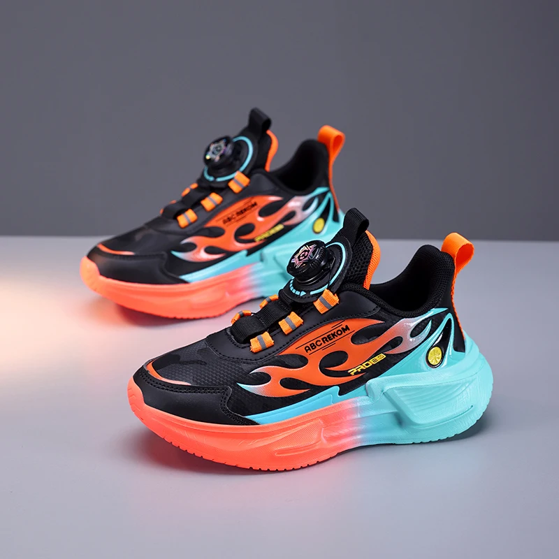 

Детская спортивная обувь, осенние новые кожаные модные кроссовки для мальчиков и девочек, легкие детские повседневные прогулочные туфли на мягкой подошве