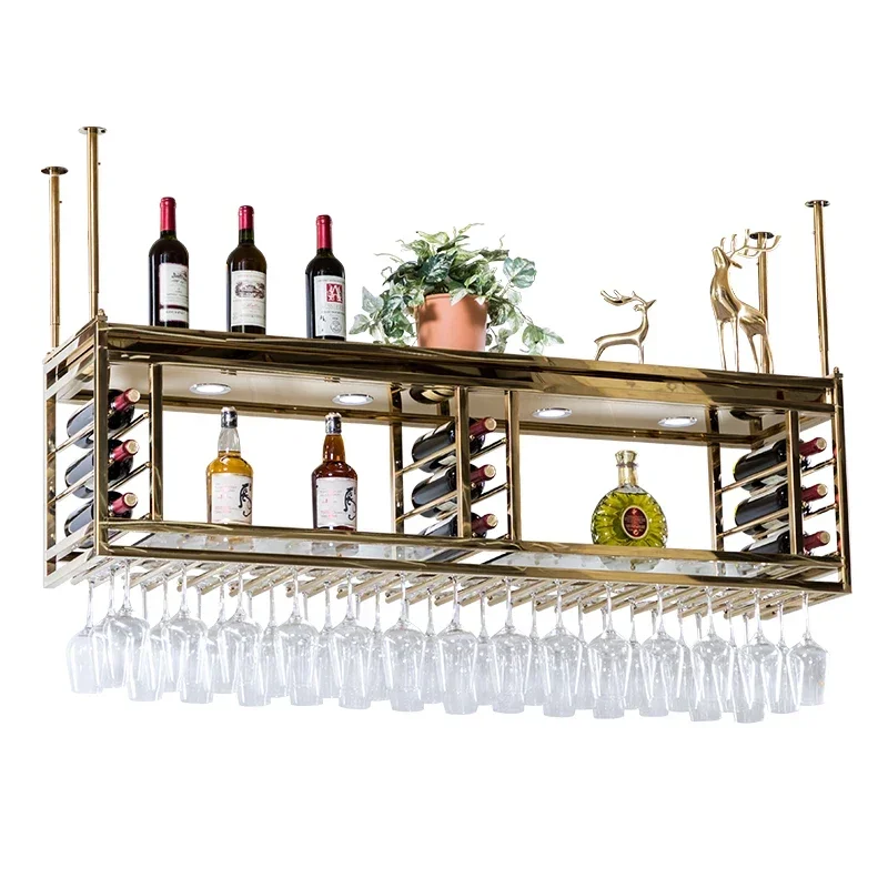 Luxury Rustic Flamingo Wall Cellar Holder  Wine Display Rack Wine Shelf