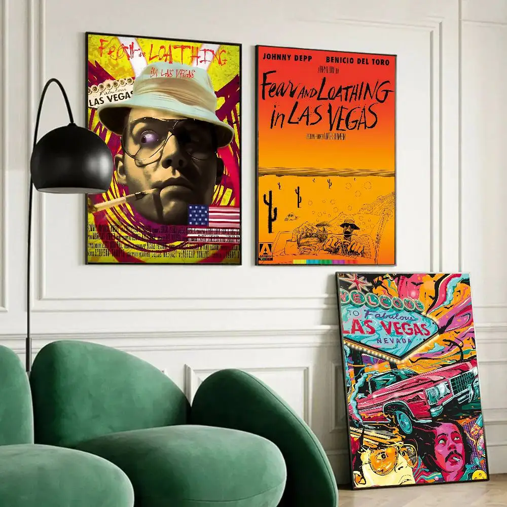 1 قطعة الخوف والكراهية في لاس فيغاس الفيلم المشارك ذاتية اللصق الفن ورق مقاوم للماء ملصق مقهى بار غرفة جدار ديكور #5