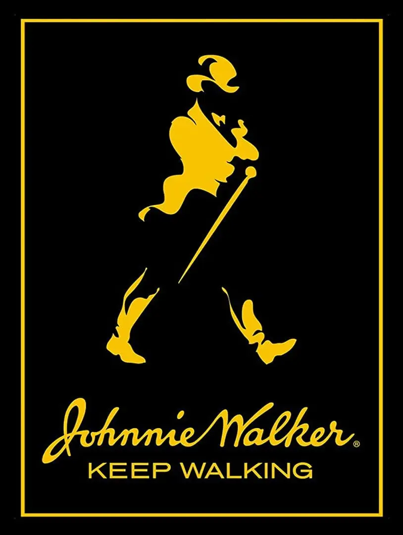 Johnnie Walker черные металлические знаки 8x12 дюймов оловянные знаки Декоративные знаки и таблички