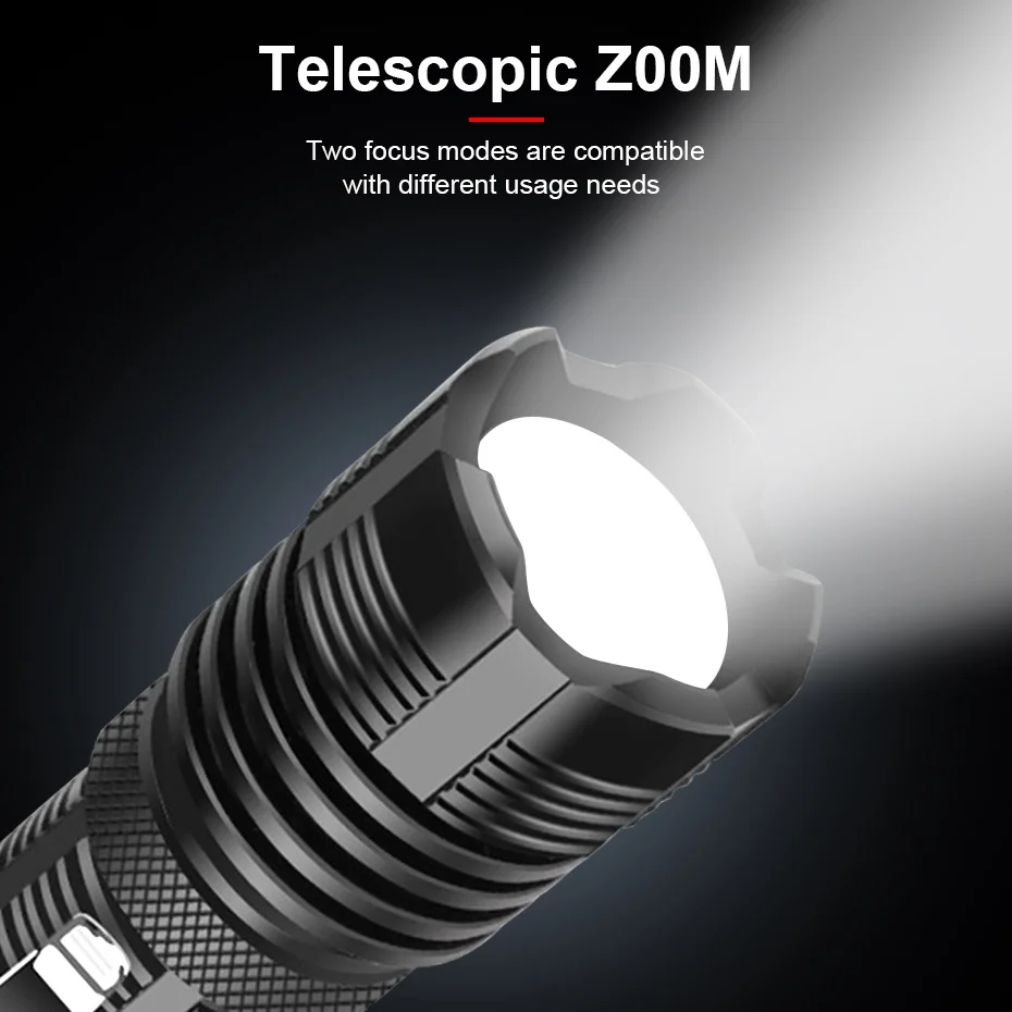 Super Bright Mini LED Flashlight Waterproof Portable Torch 5 Lighting Modes Zoom Flashlamp For Climbing Camping Outdoor Lighting