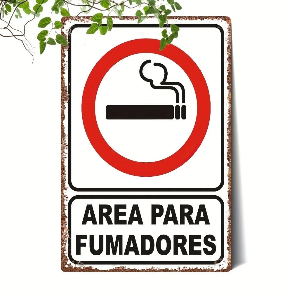 Retro Metal Smoking Sign 20x30cm - Weather-Resistant Farmhouse Wall Decor for Indoor/Outdoor Man Cave, Garage, Bar & Aviation Gi