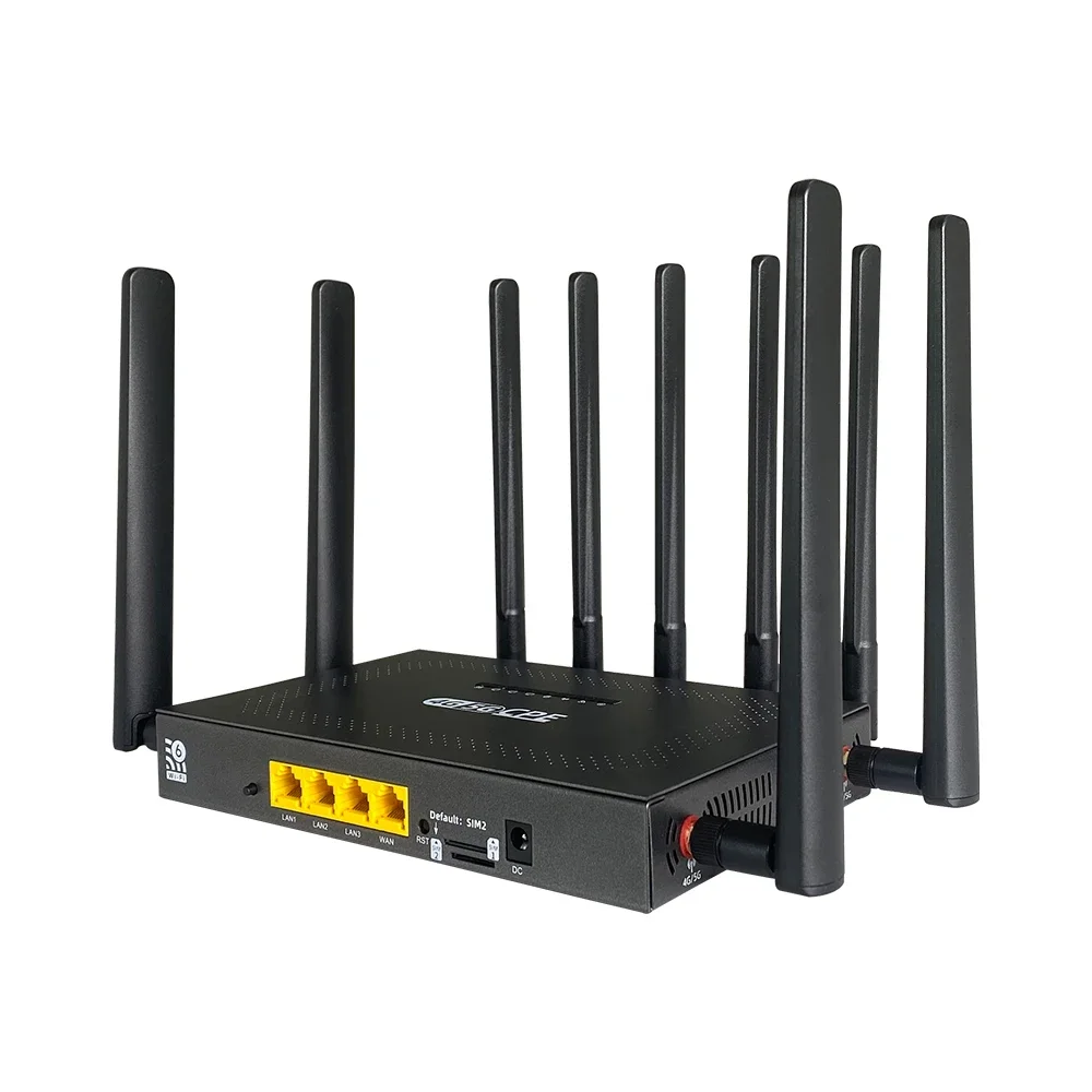 ZBT 5G Router WiFi6 3000Mbps Wifi Sim Card Gigabit LAN 1000Mbs 2.4GHz 5Ghz Dual Band 8 Antenna 5G NSA+SA 4×4 MIMO Home Office