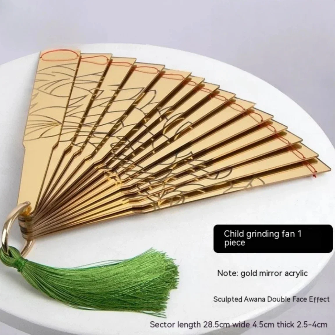2026 Top Quality Upper String No.2 Douma Cosplay Folding Fan Japanese Pattern Art Craft Gift High-End Hand Fan Present