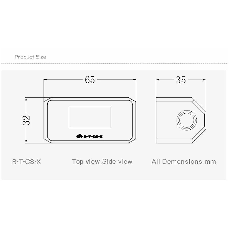 Bykski OLED Digital Display Water Temperature Meter Water Cooler System Double G1/4'' Thermometer Temperature Sensor Fitting