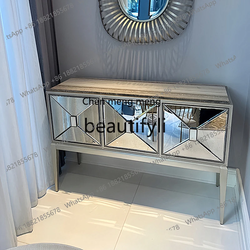 X Light Luxury Multi-Functional Cabinet Modern Living Room Entryway Sideboard