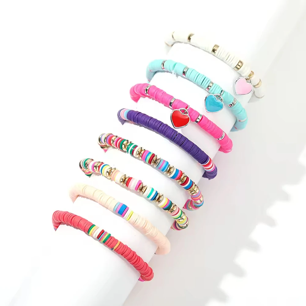300 Stück 6mm Flache Runde Polymer Clay Perlen Handgefertigte Scheiben Lose Abstandsperlen für Schmuckherstellung DIY Armband Halskette Heishi Perlen – Detail 30
