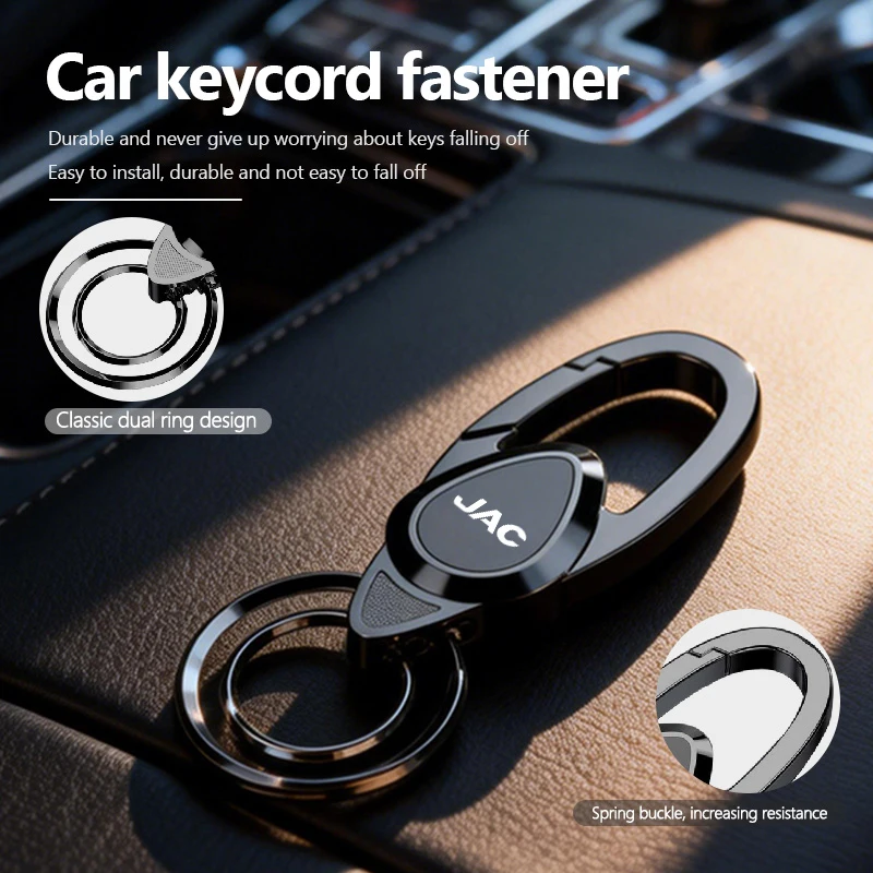 For JAC Metal Car Key Chain Keyring Pendant Auto Badge Keychain RF8 M3 M4 X8 Plus A5 E10X QX T6 T8 Pro T9 J3 J2 S5 Auto Accessor 3