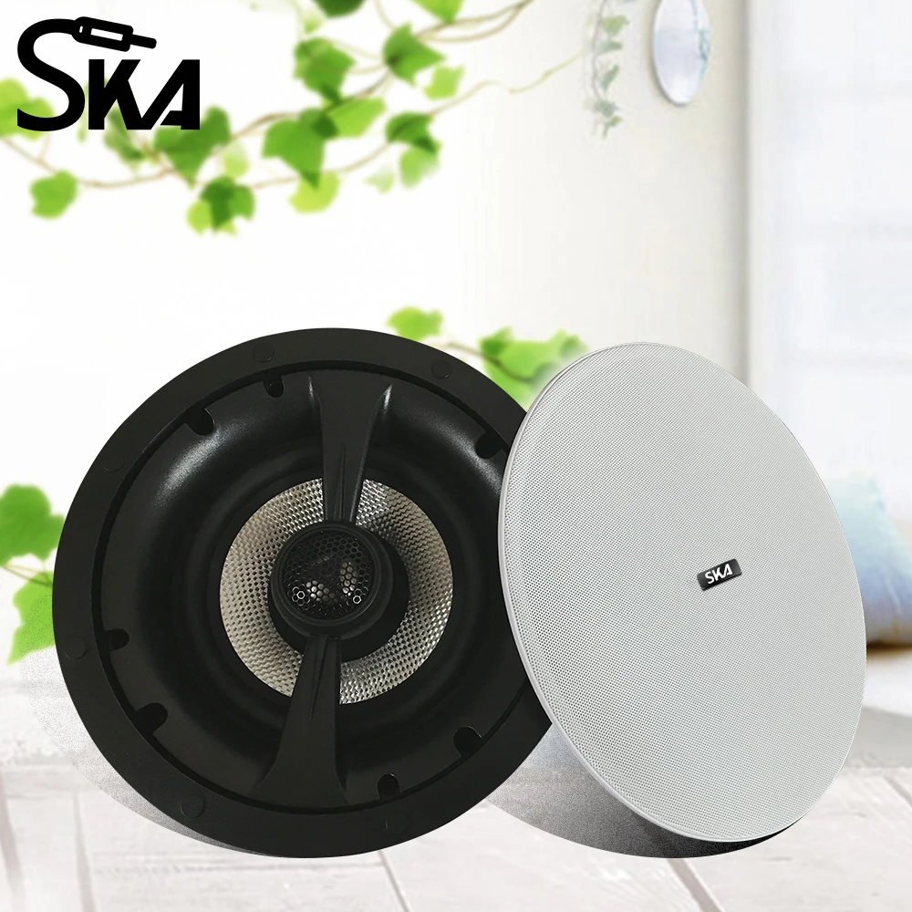 Home Passive Ceiling Speaker 6.5 Inches 30W Frameless Coaxial Audio Speakers Background Music System for Hotel Shop Living Room