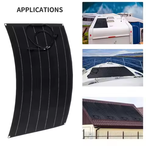 12V 2000W-500W Professional Flexible Solar Panel - Heavy-Duty Waterproof Bendable Design for RV Boat &amp; Off-Grid Power Systems