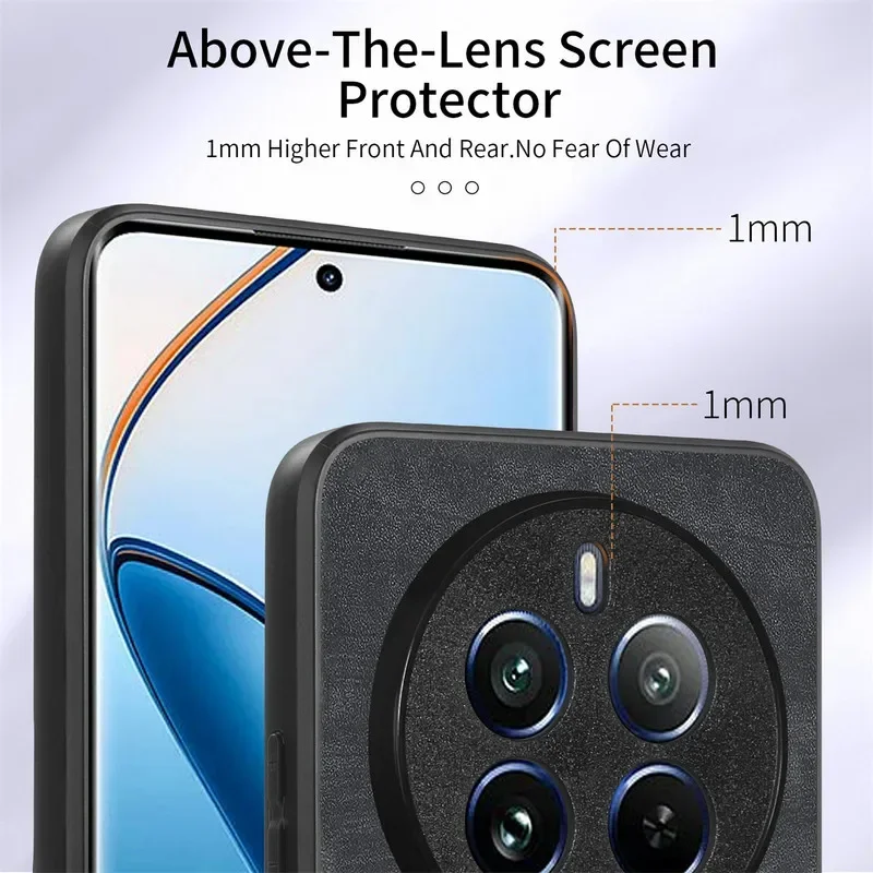 For Realme 11 15 16 Pro 5G Back Cover For OPPO Realme GT7 Pro Leather Card Ring Stand Funda Realmi 11 Pro Plus 15T GT8 Etui