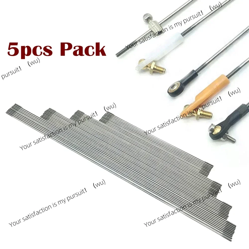 ZOCI-5PCS Tie Rod Linkage Servo Push Rod M2 150 200 250 300mm  Link Stainless Steel Connecting Rod For RC Airplane