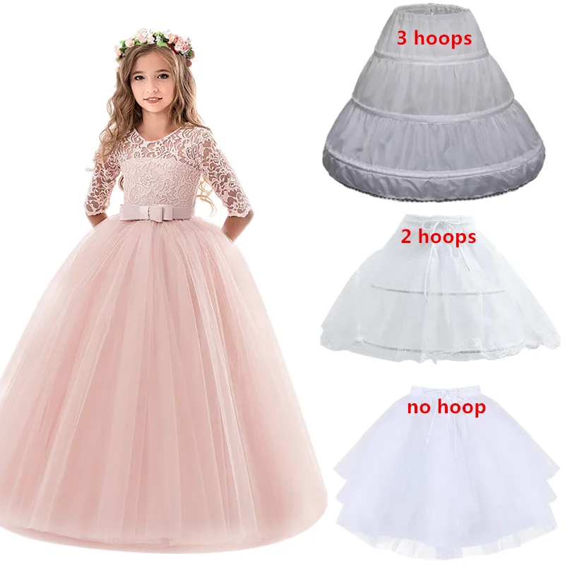 Petticoats for Girls White Petticoats Underskirt 2023 New Ballet Tutu Skirts Flower Girl Pettiskirts Suit for Long/Short Dresses