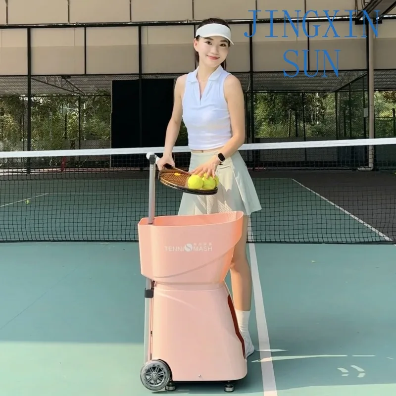Portable professional tennis machine ABS material application and remote control for matches and training