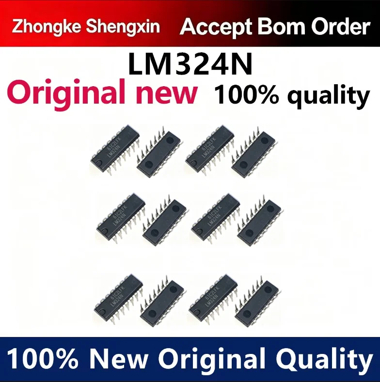 （5pcs-100pcs）Brand new original LM324N LM324 four-way operational amplifier integrated chip with DIP-14 direct insertion
