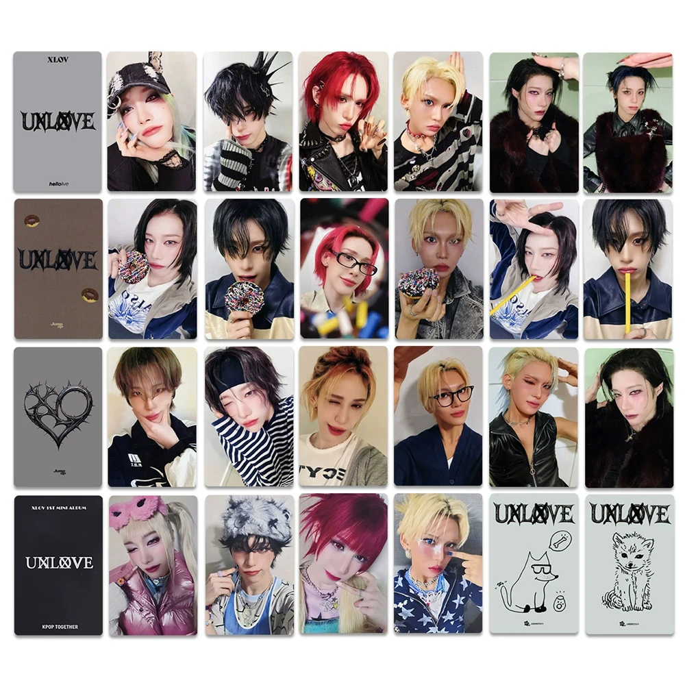 XLOV ヒョン マニラ フィリピン VIP SVIP トレカ 4Pcs KPOP XLOV Photocards UXLXVE Album Postcard Member Two-Sided