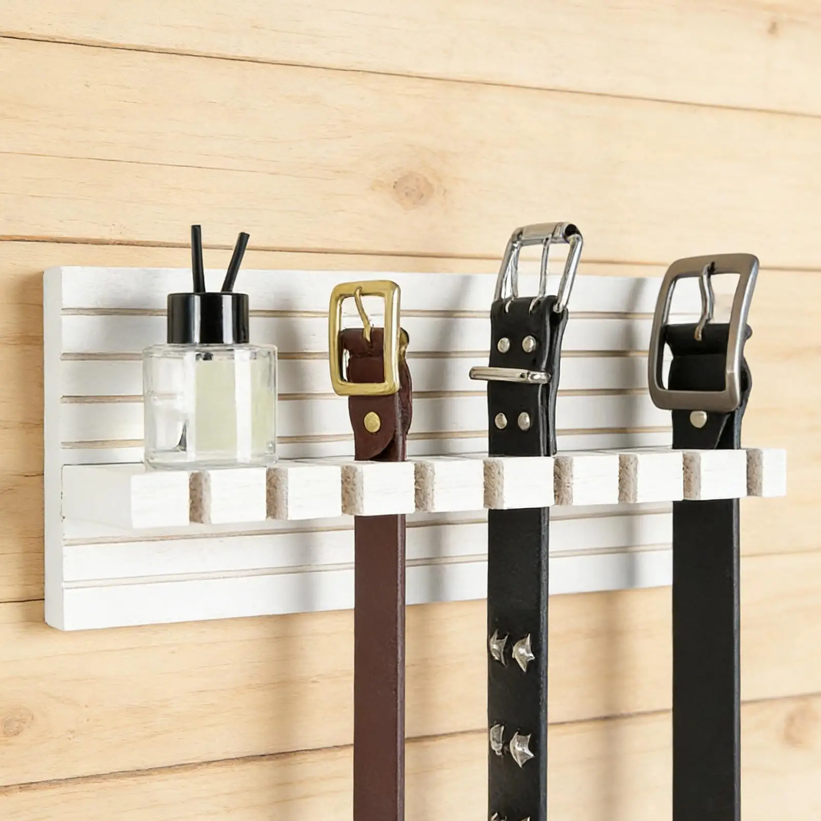 

Деревянный настенный держатель для ремней в шкаф, прочный, экономящий место, органайзер для хранения ремней для взрослых, влюбленных, семей, друзей