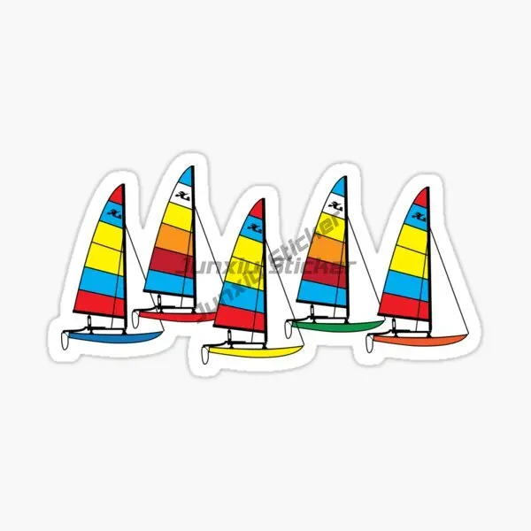 Sailboats Surfboard Surfing Travel Vacation Creative PVC Waterproof Stickers Accessories for Decorate Car Table Wall Bicycle Suv