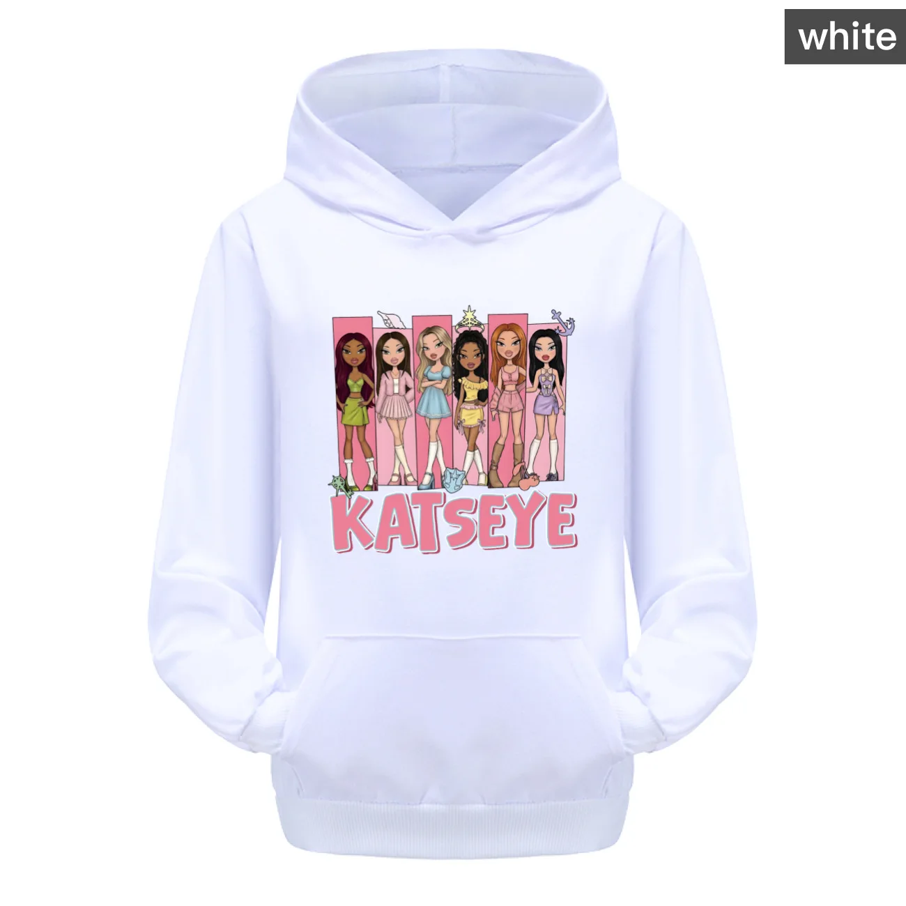 Katseye Funny Print Hoodie Kid Autumn Long Sleeve Coats Baby Girls Casual Clothes Teen Boys Hooded Sweatshirts Children Clothing