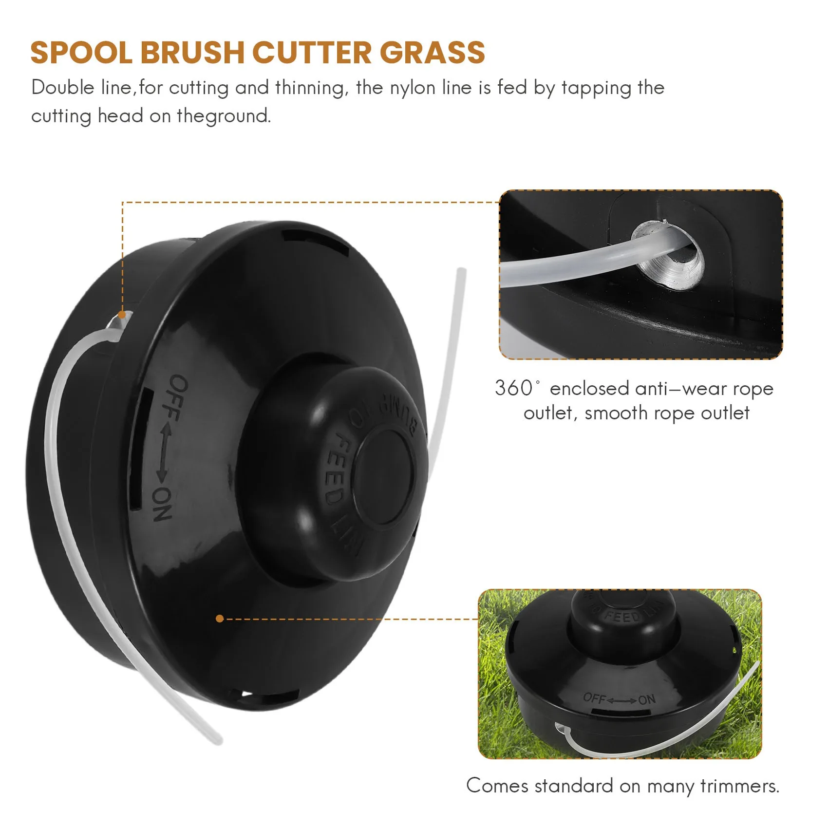 

A20F-Replacement Petrol Trimmer Head Strimmer Bump Feed Line Spool Brush Cutter Grass