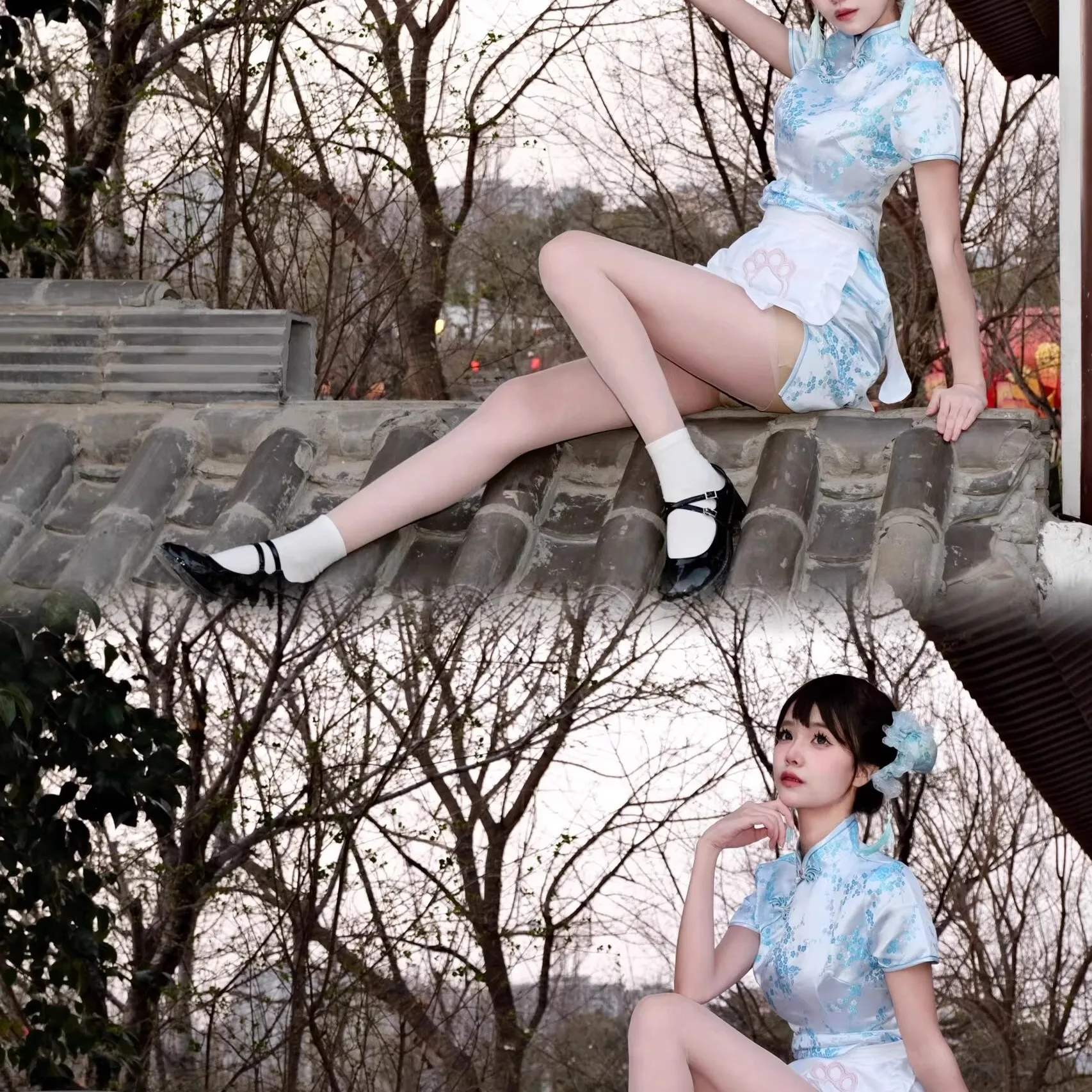 جديد الصينية Sle Dr loween Cisas Cosplay orm ort Sve Maids orm ort ملابس يومية