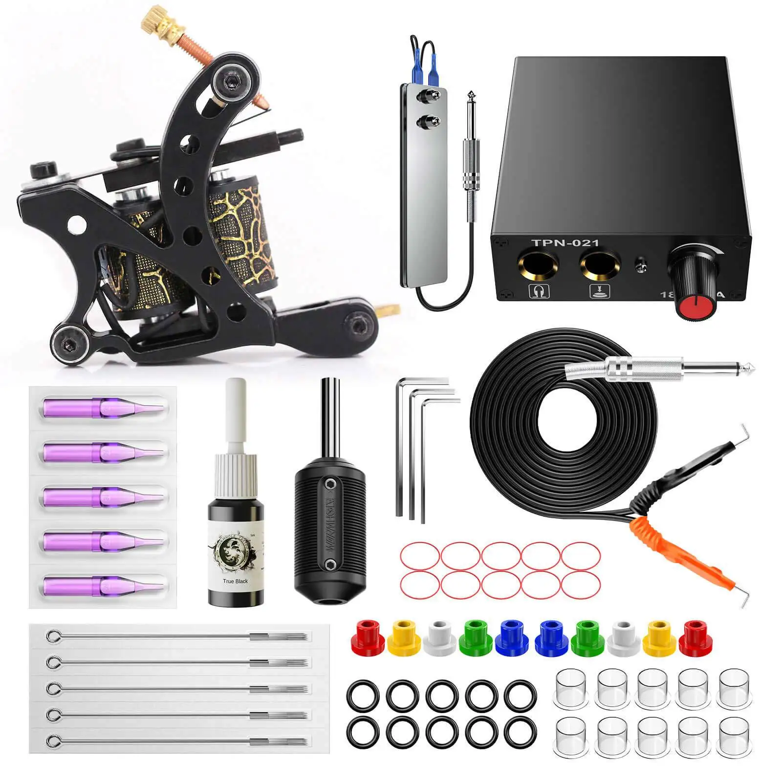 Professional Set Tattoo Motor Machine Complete Configuration Machine Set Tattoo Ink Needle Gun Permanent Makeup Art