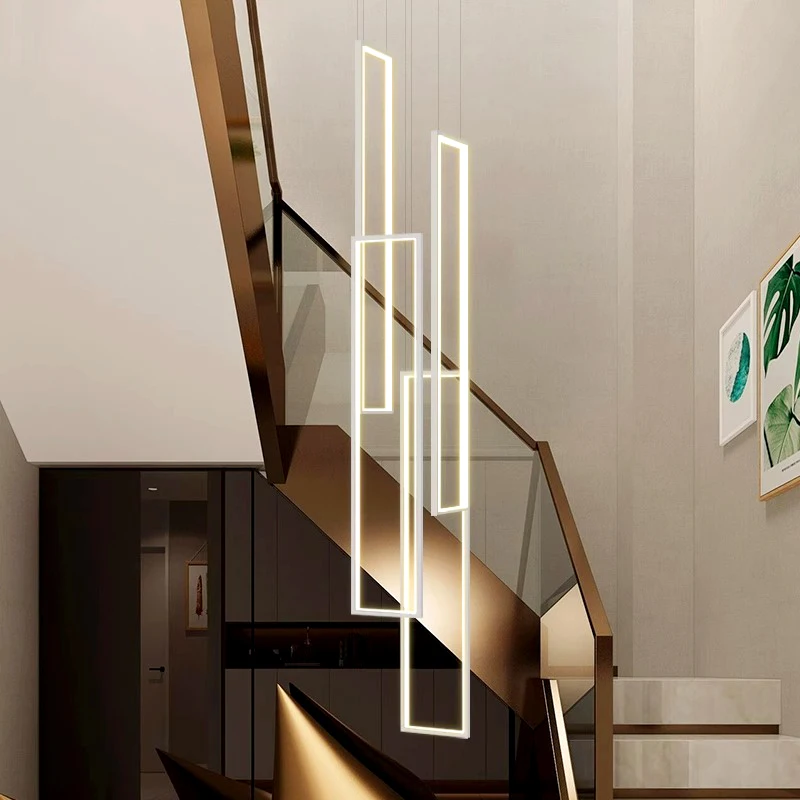 Imagem -06 - Modern Nordic Stair Chandelier Lâmpadas de Teto Simples Lustres Led Suspensos para Sala de Estar Luz Interior