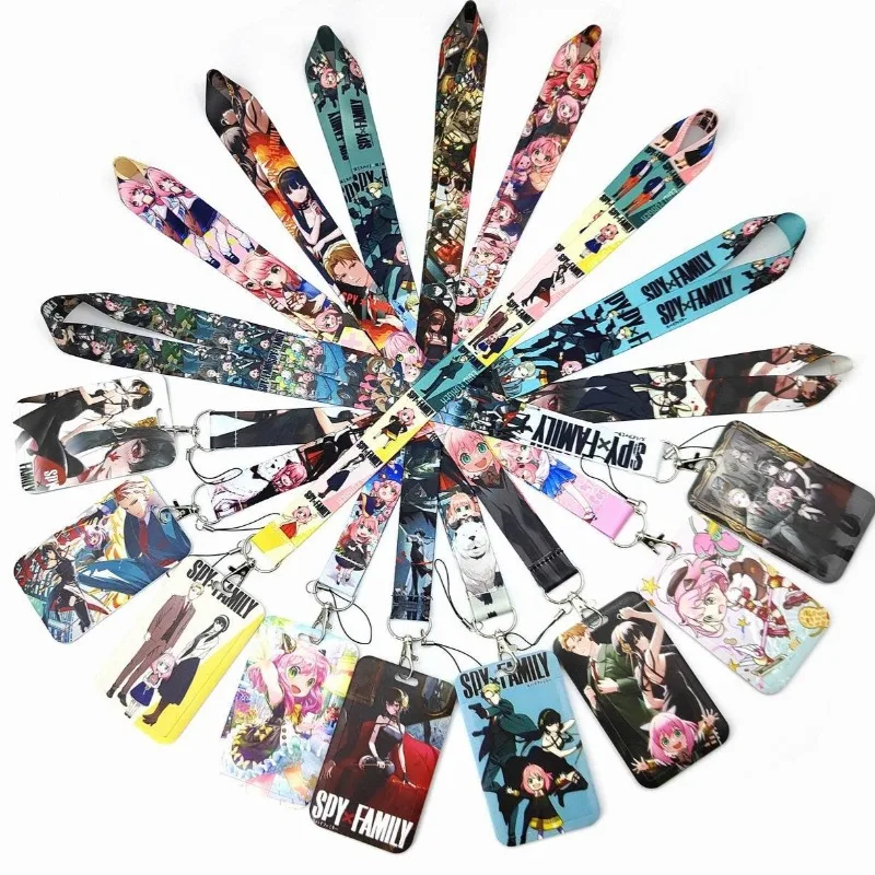 

Аниме-шнурок Spy×Family с держателем для карт и бейджей, ремешок на шею для офиса, школы, карт контроля доступа, проездных билетов